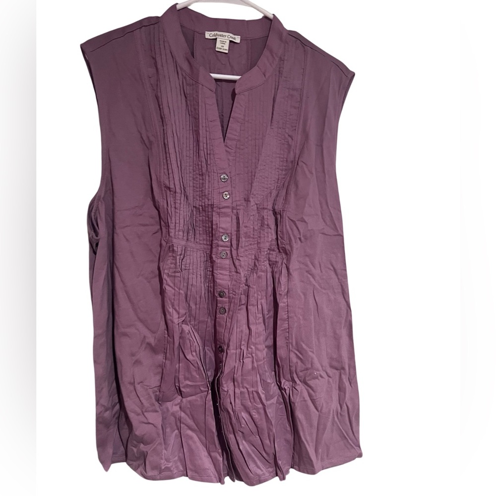NWT Coldwater Creek purple sleeveless top 3x (24-26w)